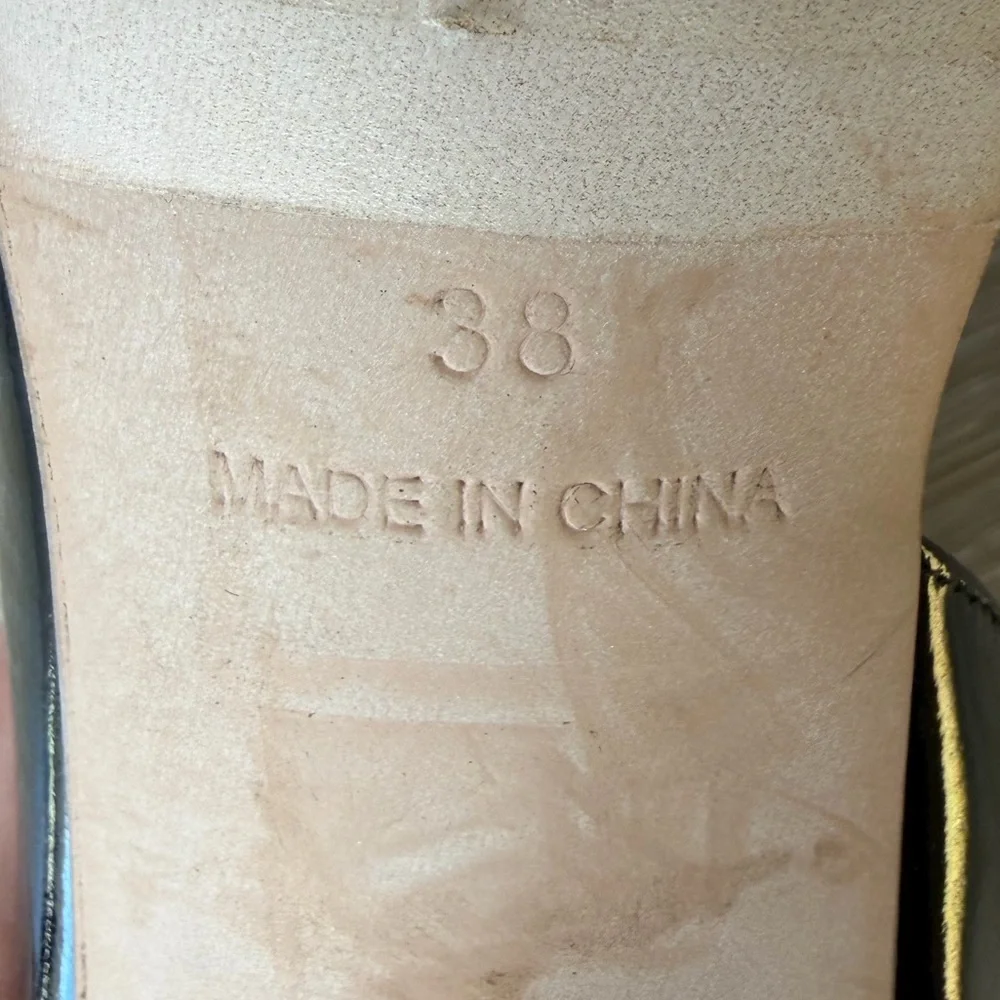 Reiss Black Patent Leather Women's Pointed-Toe Pumps Size 38 - Picture 12 of 12